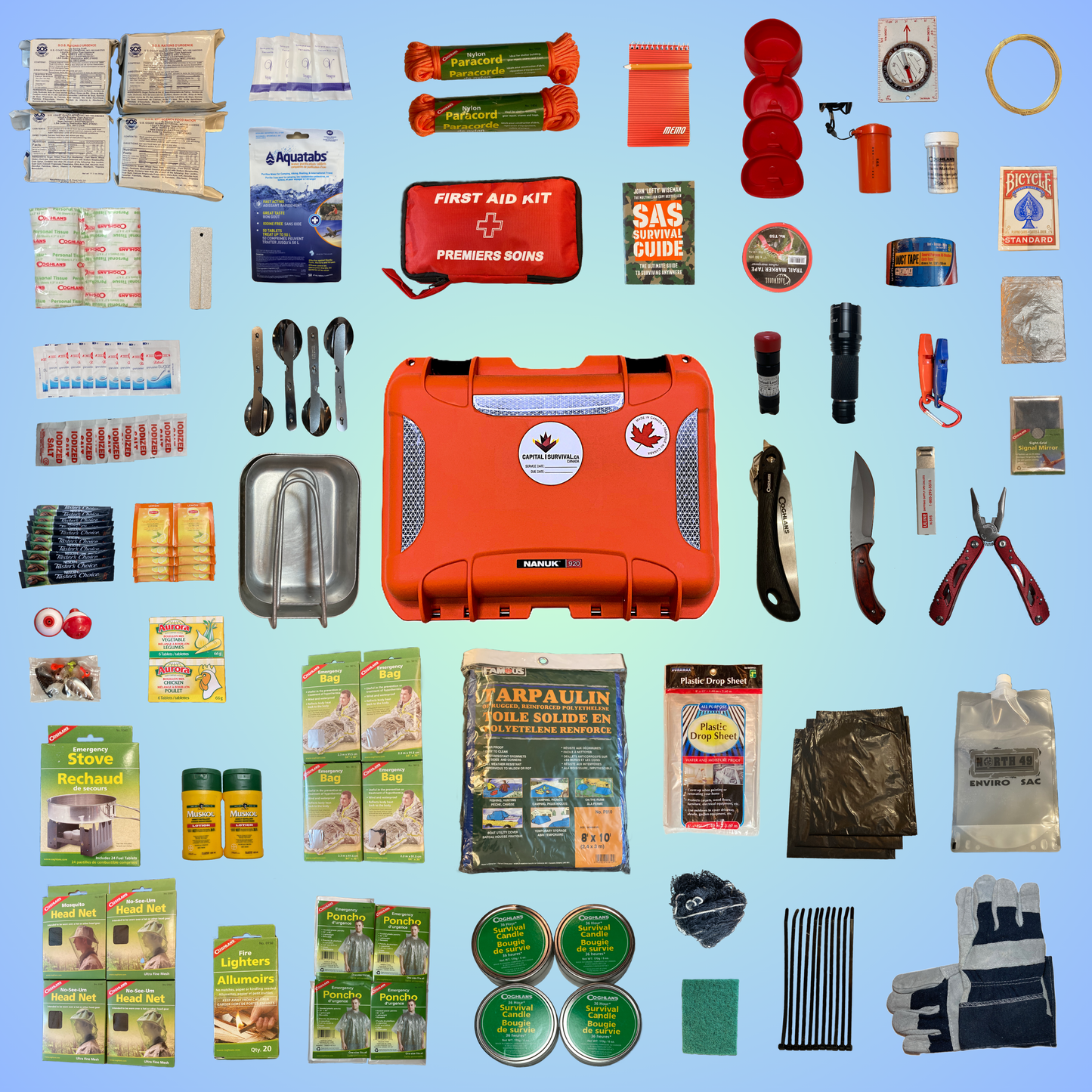 2 Person Survival Kit - Hard Case (Standard, Arctic, Jungle, Desert) Capital Survival Limited