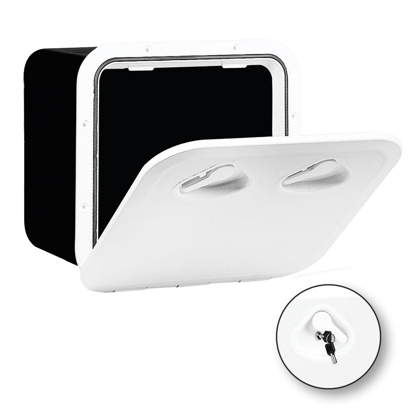 TOP LINE Storage Hatch w/Lock, White, 370x375mm Capital Survival Limited