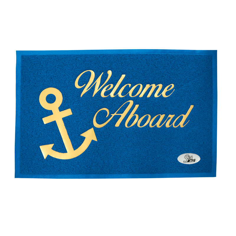 Welcome mat with firm backing, pvc - blue - 60 X 90cm Capital Survival Limited