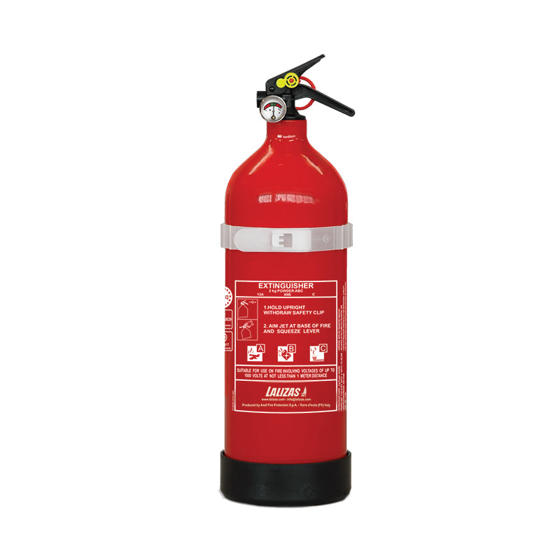 LALIZAS Fire Extinguisher Dry Powder, 2kg, Stored Pressure w/bracket, MED (EN,ES,HR) Capital Survival Limited