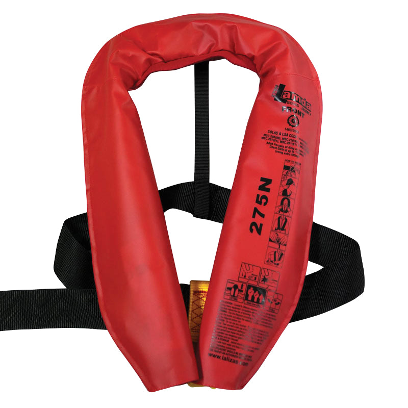 LALIZAS Inflatable Marine Lifejacket Lamda, Auto, 275N, w/ Zipper, SOLAS/MED Capital Survival Limited