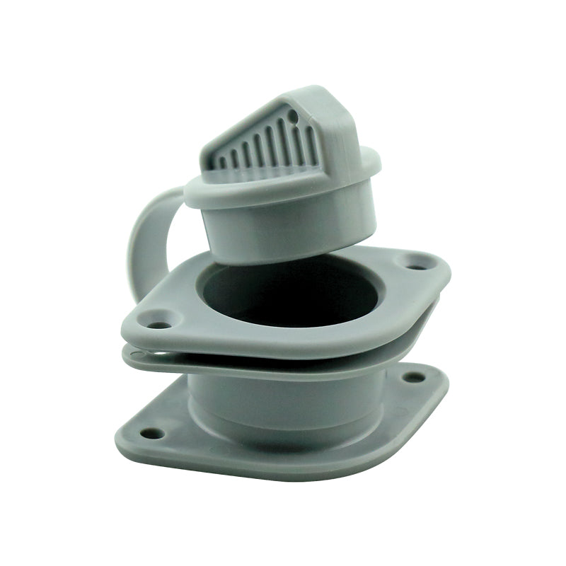 Non-return Drain Valve Set, with plug for 25mm Transom, Grey Capital Survival Limited
