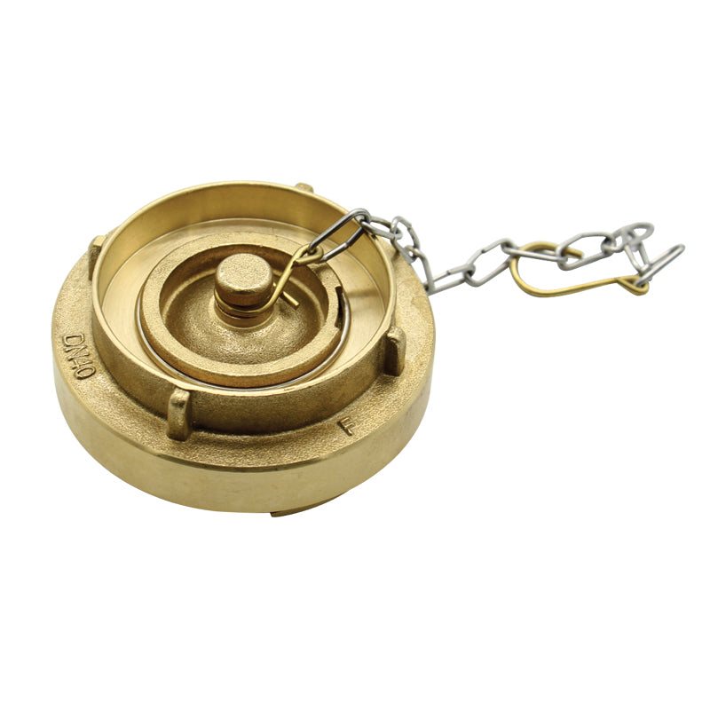 LALIZAS Brass Storz Blank Cap with Chain – 2 in