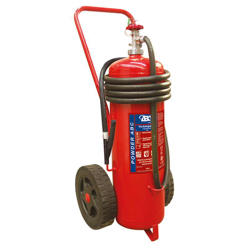 LALIZAS Wheeled Dry Powder Fire Extinguisher – Stored Pressure, SOLAS/MED 25 kg (55 lb) Capital Survival Limited
