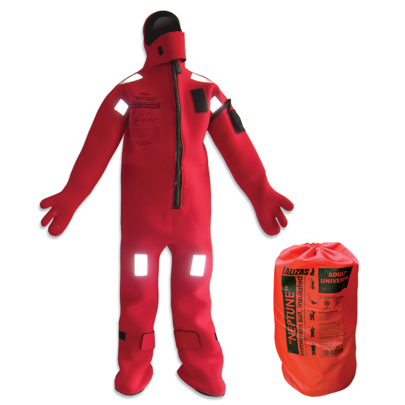 LALIZAS Immersion Suits 'Neptune', SOLAS-MER, Small, Insulated - with neoprene gloves Capital Survival Limited