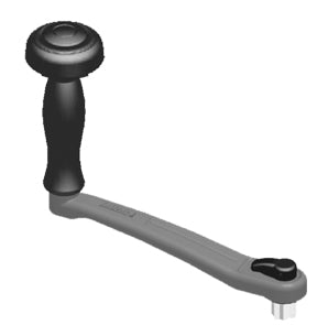 Lofrans' Winch Handle, Anodised Aluminium, with lock and speed handle, 10'' (25 cm), Black Capital Survival Limited