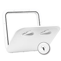 TOP LINE Hatch w/Lock, White, 370x375mm Capital Survival Limited