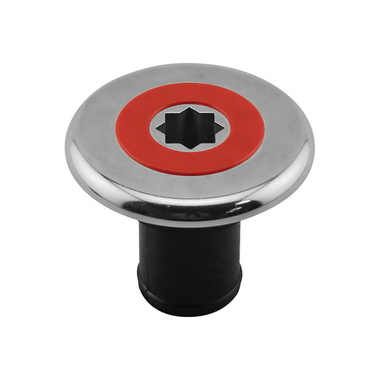 INOX Deck Filler Ø2'' (38 mm), with Red Cap, for Fuel, Black Base Capital Survival Limited