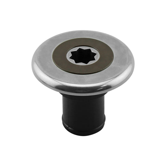 INOX Deck Filler Ø2'' (38 mm), with Brown Cap, for Waste Water, Black Base Capital Survival Limited