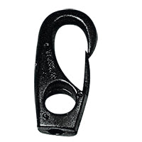 Snap Hook w/Eye Ø10x49mm, f/Ø6mm Cord, Polyam. Black Capital Survival Limited