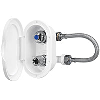 Case w/Cold Wat.Tap & Outlet, Elbow Conn w/Lid, White Capital Survival Limited