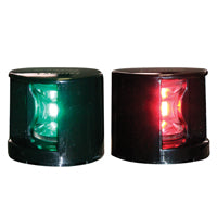 FOS LED 12 Starboard & Port Lights 112,5°, Deck mounted, Set, with black housing Capital Survival Limited