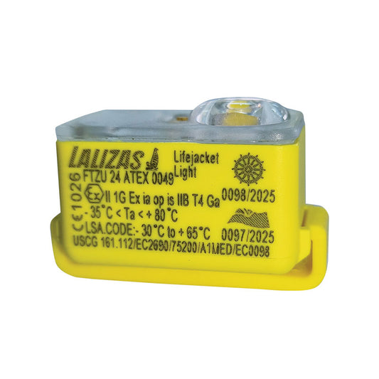 LALIZAS Lifejacket LED Flashing Light"Safelite IV"ON-OFFwater activat.,USCG-SOLAS/MED-MER-ATEX-IECEx Capital Survival Limited