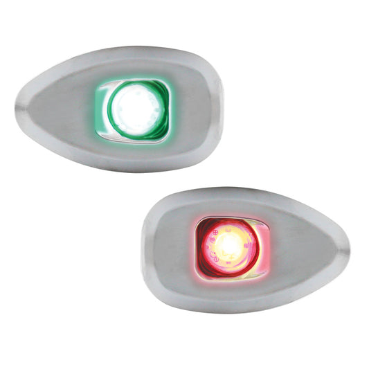 MICRO LED 12 Starboard&Port Lights 112,5°,Side&Flush mount.,Set,Chrome Hous.,w/out holes Capital Survival Limited