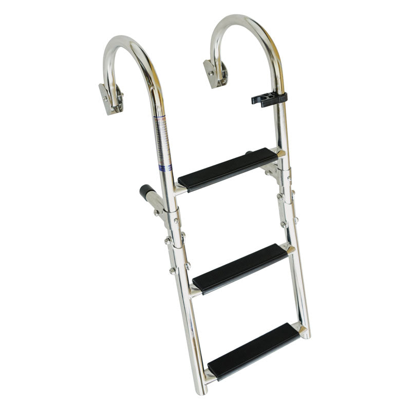 Foldable Ladder for Gunwale, 2+2 Steps, Inox 316, 180°, L35 3/4 '' x W9 7/8 '' (L908mm x W250mm) Capital Survival Limited